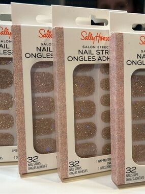 Sally Hansen Glitter Beige Press-On Nail Strips - 32 Pack